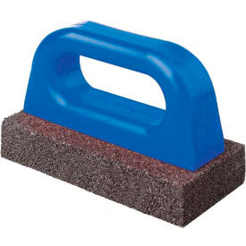 Fluted Rub Bricks Solid Float 8""L X 3 1/2""W X 1 1/2""H 20 Grit Plastic Handle