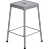 Safco® Steel Stool 25"" Counter Height - Silver
