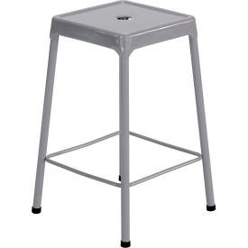Safco® Steel Stool 25"" Counter Height - Silver