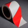 INCOM® Safety Tape Reflective Striped Red/White 3""W x 30'L 1 Roll