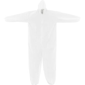 Global Industrial™ Disposable Microporous Coverall Elastic Hood White 3XL 25/Case