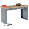 Global Industrial™ Panel Leg Workbench 72 x 36"" Power Outlets Shop Top Square Edge