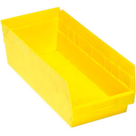 Plastic Nesting Storage Shelf Bin QSB208 8-3/8""W x 17-7/8""L x 6""H Yellow