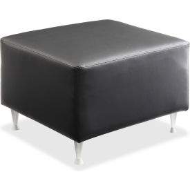 Lorell® Backless Leather Guest Seating - Fuze Modular Series
