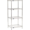 Nexel® 4 Shelf Chrome Wire Shelving Unit Starter 24""W x 18""D x 54""H