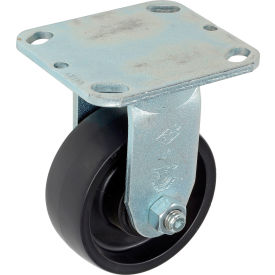 Global Industrial™ Heavy Duty Rigid Plate Caster 4"" Molded Plastic Wheel 420 Lb. Capacity