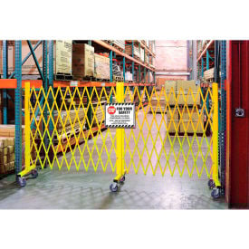 Global Industrial™ Folding Safety Barricade Gate with Sign 20' Expanded Length