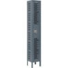 Global Industrial™ Infinity® 1-Tier 1 Door Ventilated Locker12""Wx12""Dx78""HGrayAssembled