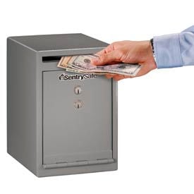 SentrySafe Under Counter Drop Slot Safe UC-039K - 8""W x 10-5/16""D x 12""H Gray