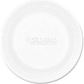 Dart® 6PWCR Foam Plate 6"" Dia. White  1000/Carton