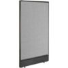 Interion® Office Partition Panel with Pass-Thru Cable 24-1/4""W x 46""H  Gray