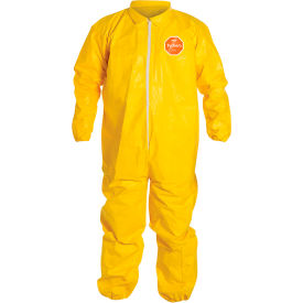 DuPont™ Tychem® 2000 CoverallElastic Wrist/AnkleStormflapTaped SeamYellow2X4/Qty