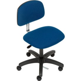 Interion® ESD Chair With Mid Back Fabric Blue