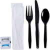 Boardwalk® Six-Piece Cutlery Kit Black 250/case