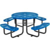 Global Industrial™ 46"" Round Picnic Table Expanded Metal Blue