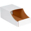 Single Wall Stackable Corrugated Bin Box 6""W x 12""L x 4-1/2""H Oyster White