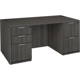 Regency Legacy 71"" Full Double Pedestal Desk Ash Grey