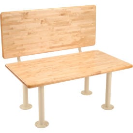 Global Industrial™ ADA Locker Room Bench Hardwood 42""W x 24""D x 17-1/4""H