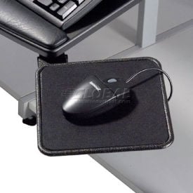 Global Industrial™ Mouse Tray 8""W x 8""D 360° Rotation Black 1/Pack