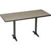Interion® Bar Height Restaurant Table 60""L x 30""W Charcoal