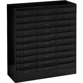 Tennsco Drawer Cabinet 3085-BLK - 30 Drawer Legal Size 30-5/8""W X 14-5/8""D X 33-7/16""H Black