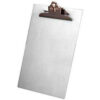 Saunders Recycled Aluminum Clipboard with Antimicrobial Protection 8-1/2"" x 14"" Silver