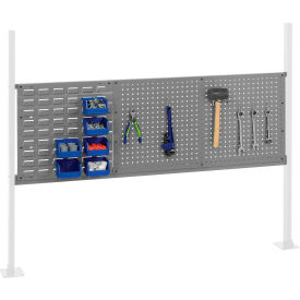Global Industrial™ 36"" Pegboard & 18"" Louver Panel Kit 60""W Gray