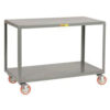 Little Giant® Welded Steel Mobile Work Table 36 x 24"" 2 Shelves & Wheel Brakes