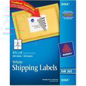 Avery® Shipping Labels with TrueBlock Technology 3-1/3 x 4 White 600/Box