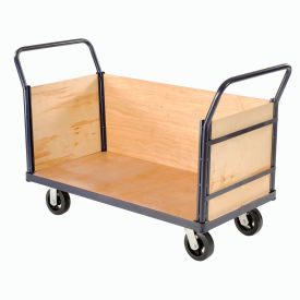 Global Industrial™ Euro Truck With 3 Wood Sides & Deck 60 x 30 2400 Lb. Capacity