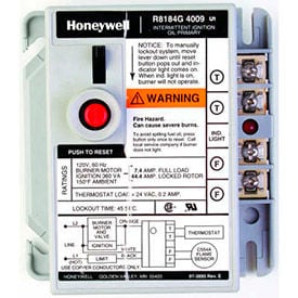 Honeywell Protectorelay Oil Burner Control W/ 45 Sec Lock Out Timing R8184G4009