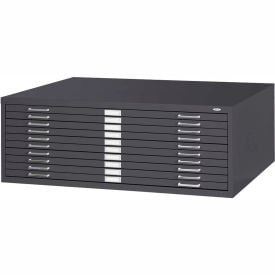 Safco® 10 Drawer Blueprint Flat File Cabinet 46-1/2W Black
