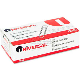 Universal® Smooth Paper Clips Wire Jumbo Silver 100/Box