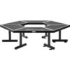 Global Industrial™ Hexagon Outdoor Tree Bench Expanded Metal Black
