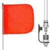 5' Heavy Duty Quick Disconnect Warning Whip w/o Light 12""x11"" Orange Rectangle Flag