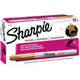 Sharpie® Permanent Marker Fine Metallic Gold Dozen