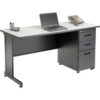 Interion® Office Desk With 3 Drawers 60""W x 24""D - Gray