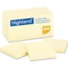 Highland™Self-Stick Notes 654918PK 3"" x 3"" Yellow 100 Sheets 18/Pack