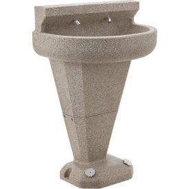 Global Industrial™ Pedestal Wash Fountain 2 Station Foot-Operated