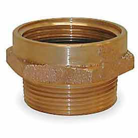 Fire Hose Female/Male Hose Nipple - 1-1/2 In. NH Female X 1-1/2 In. NPT Male - Brass