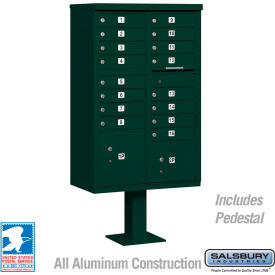 Cluster Box Unit 16 A Size Doors Type III Green USPS Access
