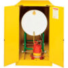 Justrite® Drum Cabinet 55 Gal Capacity Horizontal Self Close Flammable W/ Cradle Track