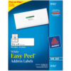 Avery® Easy Peel Inkjet Address Labels 1-1/3 x 4 White 350/Pack