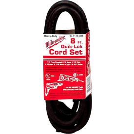 Milwaukee® 48-76-4008 8' 3-Wire QUIK-LOK® Power Cord