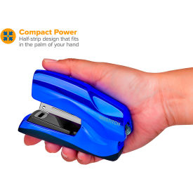 Bostitch Office Flat Clinch Stapler 40 Sheets Metallic Blue