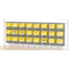 Global Industrial™ (1)18"" Louver & (1)36"" Louver Panel Kit with 24 Yellow Bins For 60"" Bench GY