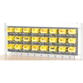 Global Industrial™ (1)18"" Louver & (1)36"" Louver Panel Kit with 24 Yellow Bins For 60"" Bench GY