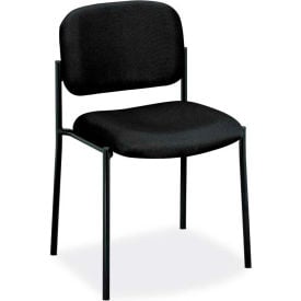 basyx® by HON® Stacking Armless Guest Chair - Fabric - Black