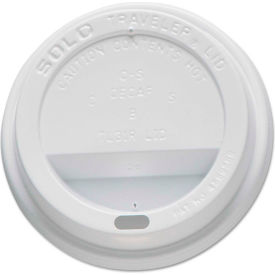 SOLO® Traveler Drink-Thru Lids For 10 oz Cups WH 100/Sleeve 10 Sleeves/Carton