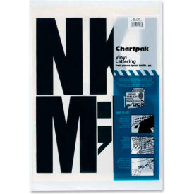 Chartpak® Vinyl Capital Letters 6""H 38 Letters Black